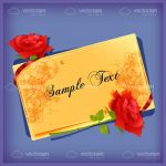 Floral Card with Roses and Sample Text